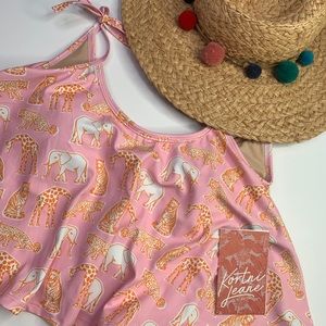 Kortni Jeane Zoo animals swing top size small
